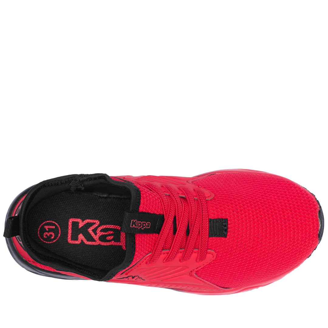 Sneakers Kid unisex LOGO SANPUERTO EL KID Low Cut RED-BLACK Dressed Back (jpg Rgb)		