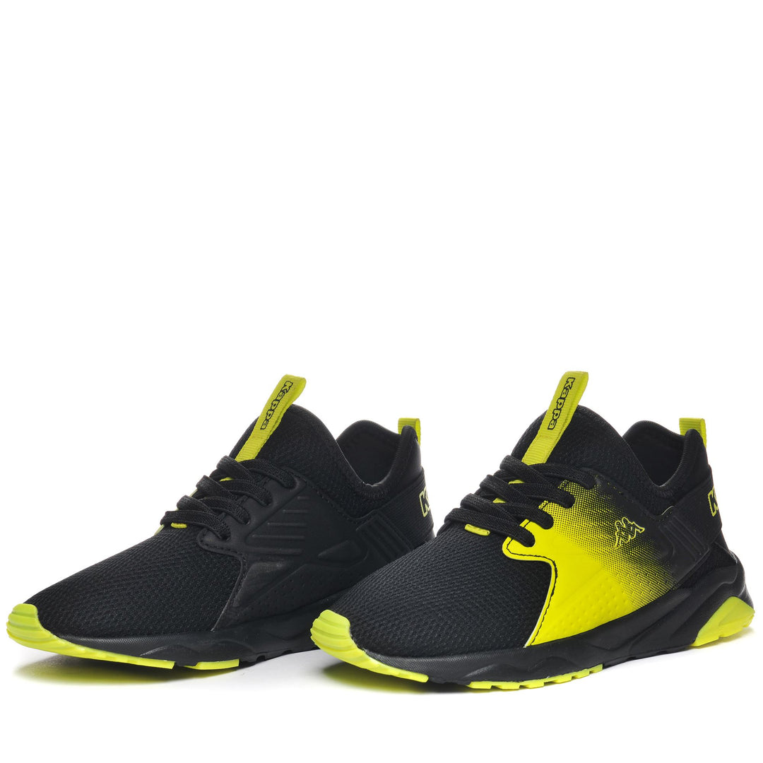 Sneakers Kid unisex LOGO SANPUERTO EL KID Low Cut BLACK-YELLOW NEON Detail (jpg Rgb)			