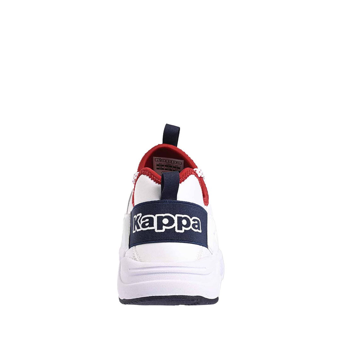 Sneakers Unisex SANPUERTO Low Cut WHITE-RED-BLUE MARINE Dressed Back (jpg Rgb)		