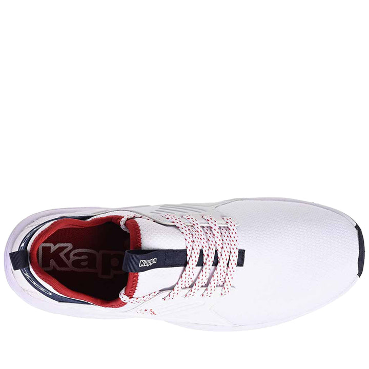 Sneakers Unisex SANPUERTO Low Cut WHITE-RED-BLUE MARINE Dressed Front (jpg Rgb)	