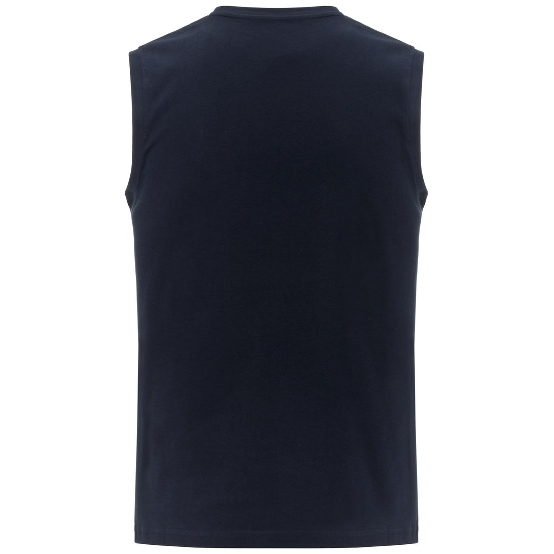 T-ShirtsTop Man GROMA Tank BLUE DK Dressed Side (jpg Rgb)		