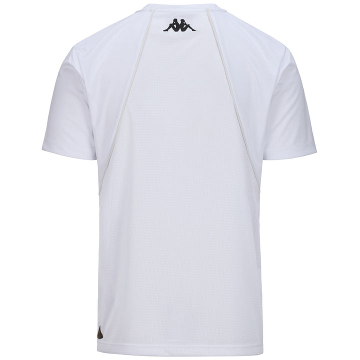 Active Jerseys Man KOMBAT PADEL FUYO Shirt WHITE - GREY VAPOROUS Dressed Side (jpg Rgb)		