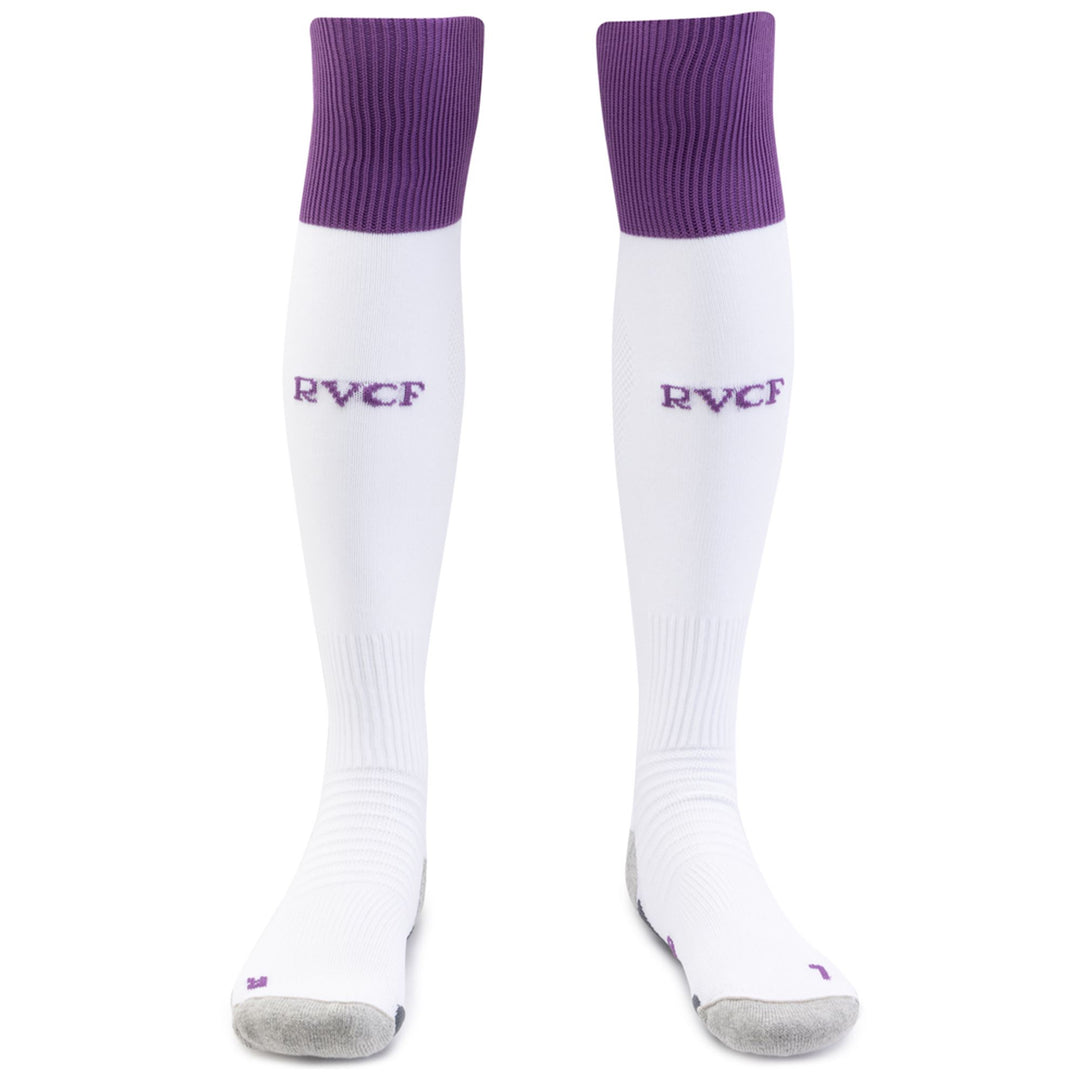 Socks Man KOMBAT SPARK PRO VALLADOLID 1PACK Knee High Sock WHITE - BRIGHT VIOLET Photo (jpg Rgb)			