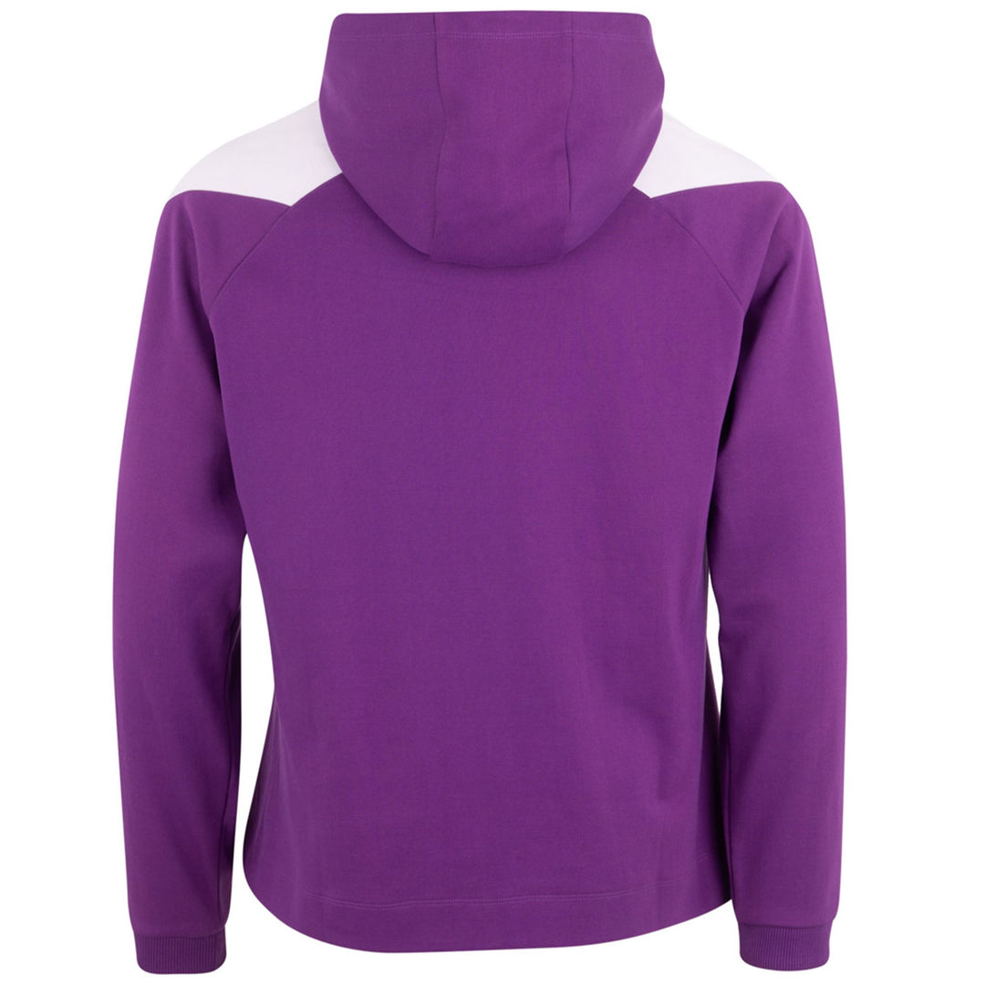 Fleece Man ARUFEOD 7 VALLADOLID Jacket BRIGHT VIOLET - WHITE Dressed Side (jpg Rgb)		