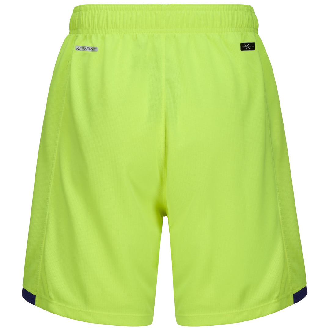 Shorts Man KOMBAT RYDER VALLADOLID Sport Shorts NEON YELLOW - VIOLET PURPLE Dressed Side (jpg Rgb)		