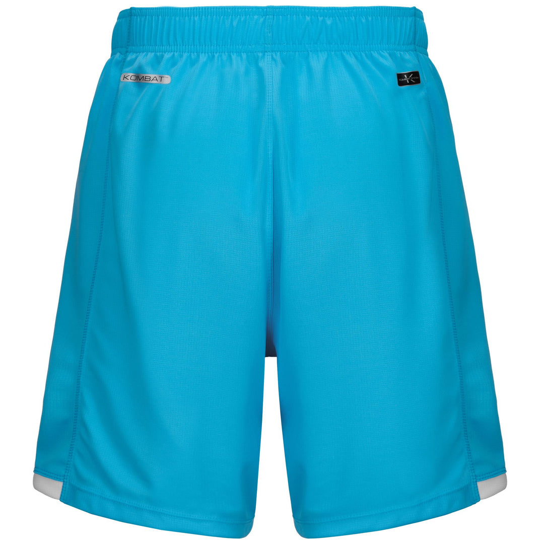 Shorts Man KOMBAT RYDER VALLADOLID Sport Shorts NEON BLUE - WHITE Dressed Side (jpg Rgb)		