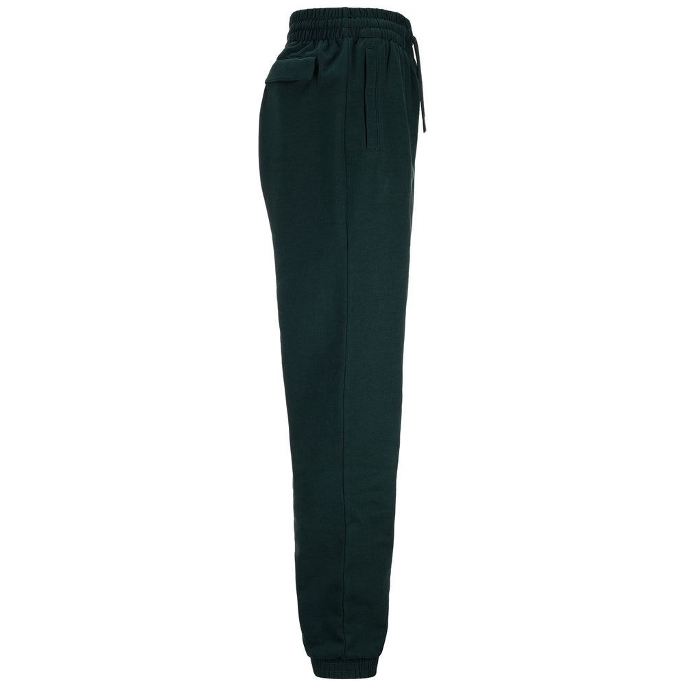 Pants Man AUTHENTIC SIMMY 2 Sport Trousers GREEN DK-WHITE MILK Dressed Front (jpg Rgb)	