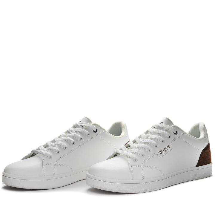 Sneakers Unisex LOGO TANGO Low Cut WHITE - BLUE DK - BROWN BRIQUE Detail (jpg Rgb)			