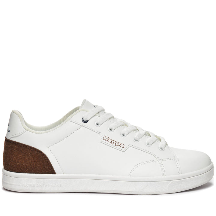 Sneakers Unisex LOGO TANGO Low Cut WHITE - BLUE DK - BROWN BRIQUE Photo (jpg Rgb)			