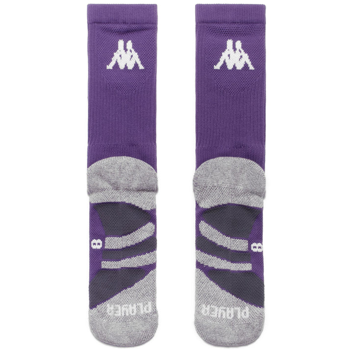 Socks Man SPOXS VALLADOLID 1PACK Quarter High Sock BRIGHT VIOLET - WHITE Dressed Side (jpg Rgb)		