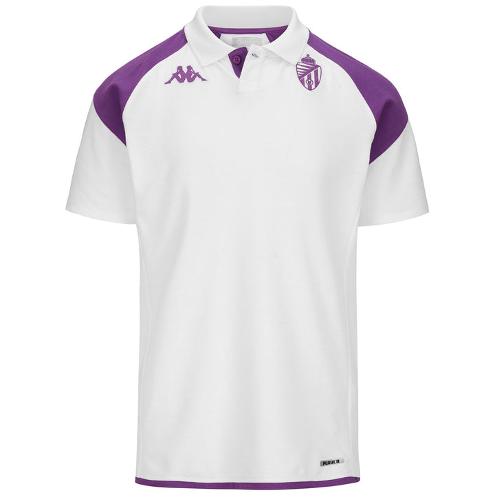 Polo Shirts Man ANGAT 7 VALLADOLID Polo WHITE - BRIGHT VIOLET Photo (jpg Rgb)			