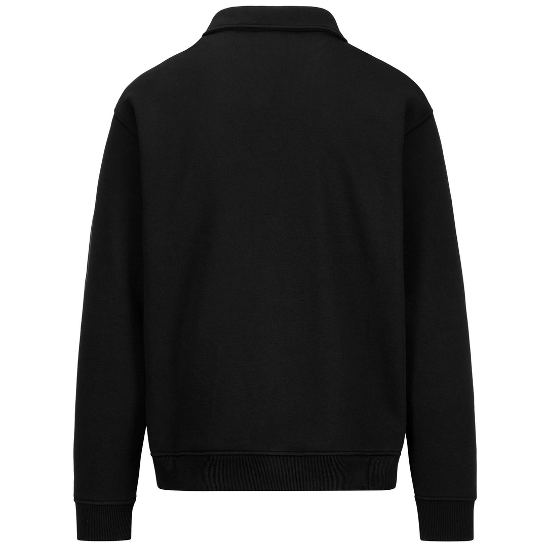 Fleece Man AUTHENTIC POLA Jumper BLACK - WHITE WHISPER Dressed Side (jpg Rgb)		