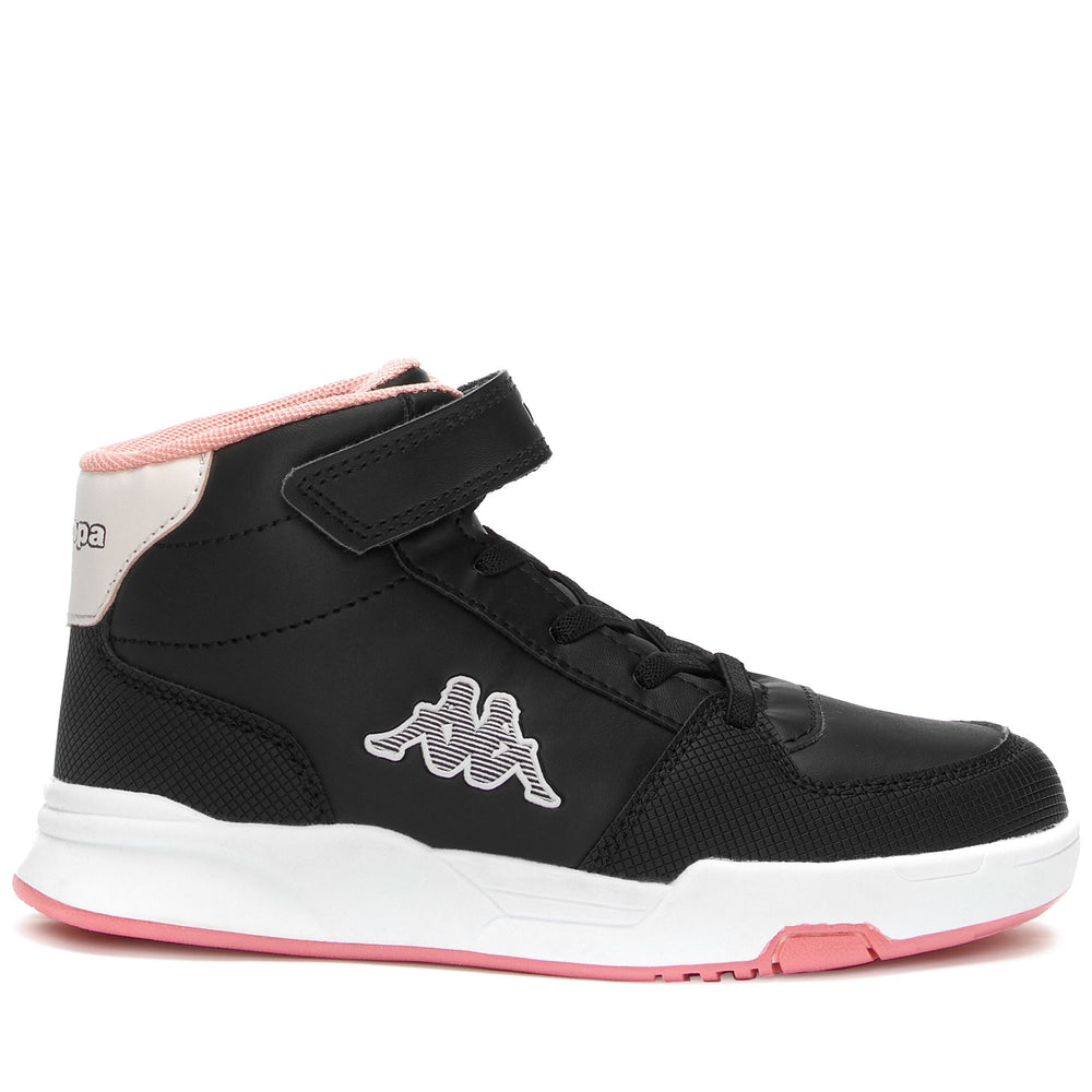 Sneakers Kid unisex LOGO OSCAR MD EV KID Mid Cut BLACK- PINK Photo (jpg Rgb)			