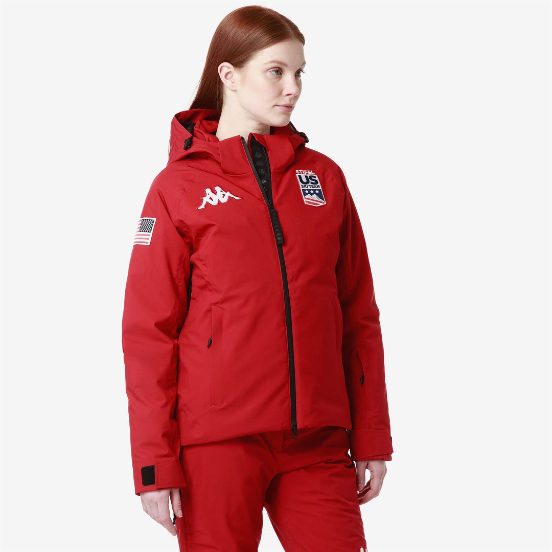 Jackets Woman 8CENTO 810 US Mid RED RACING Dressed Front Double		