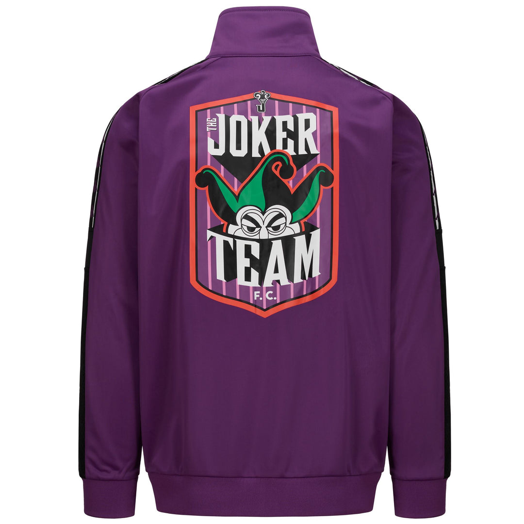 Fleece Man AUTHENTIC JEREMY WARNER BROS Jacket VIOLET GRAPE - BLACK Dressed Side (jpg Rgb)		