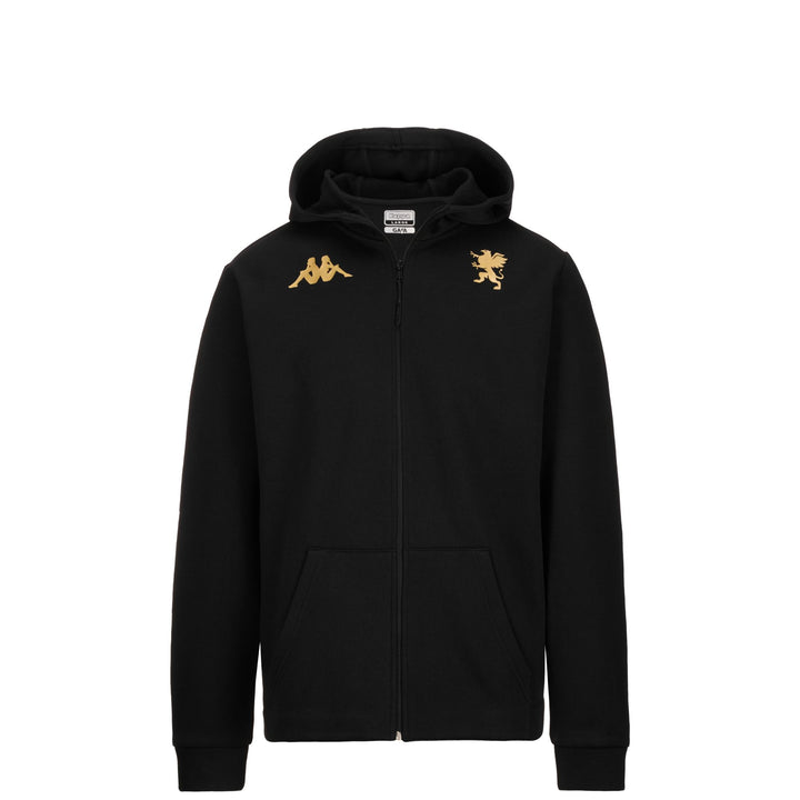 Fleece Man GIORDIZI GENOA Hoodie Full Zip BLACK Photo (jpg Rgb)			