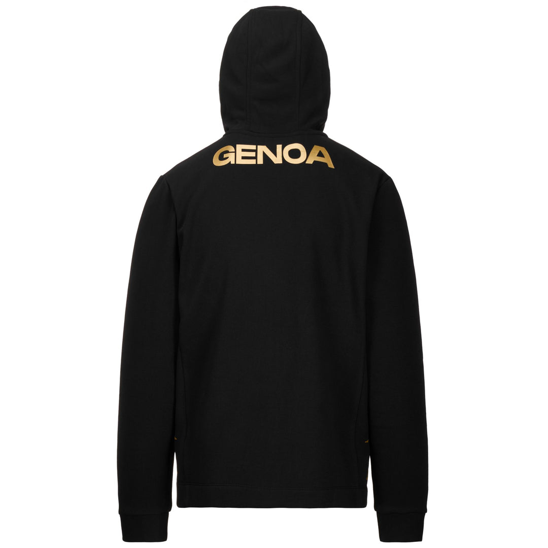 Fleece Man GIORDIZI GENOA Hoodie Full Zip BLACK Dressed Side (jpg Rgb)		