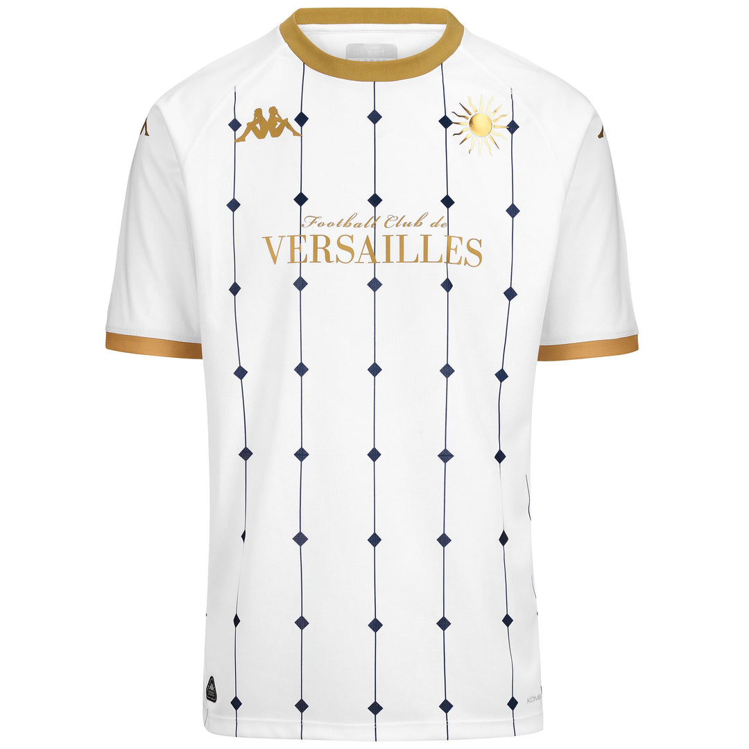 Active Jerseys Man KOMBAT 2025 FC VERSAILLES Shirt WHITE-GOLD Photo (jpg Rgb)			