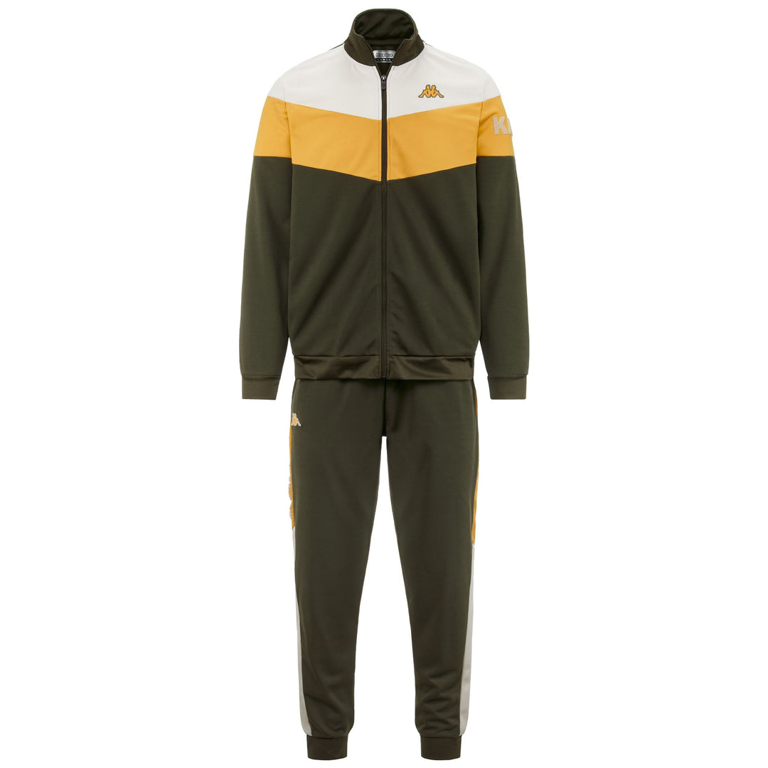 Sport Suits Man LOGO BROGBA TRACKSUIT GREEN-BEIGE-YELLOW Photo (jpg Rgb)			