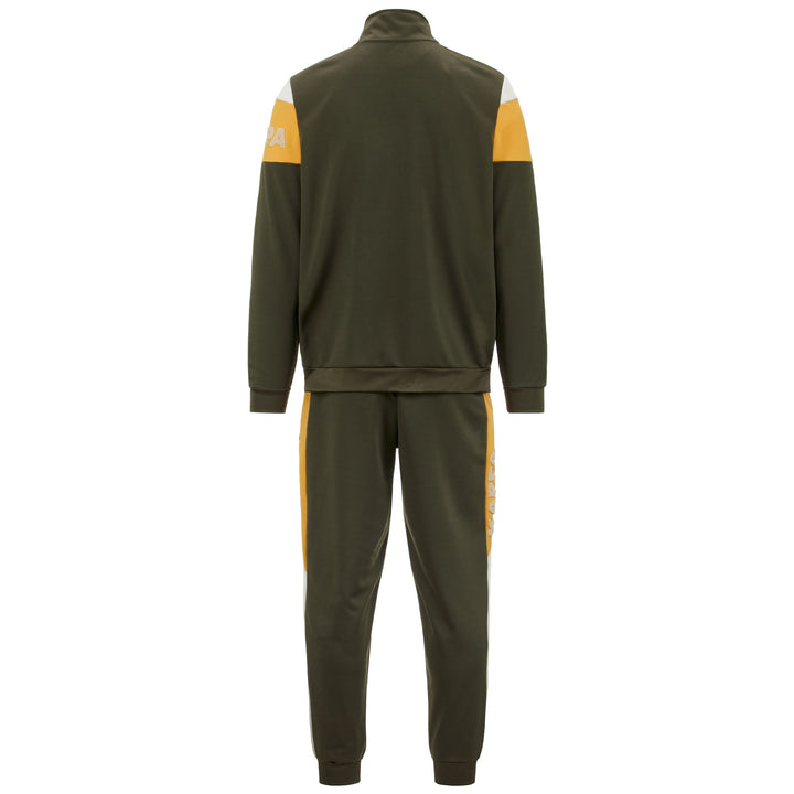 Sport Suits Man LOGO BROGBA TRACKSUIT GREEN-BEIGE-YELLOW Dressed Side (jpg Rgb)		