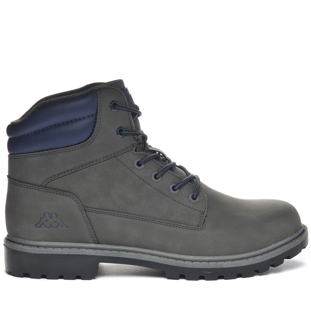 Ankle Boots Unisex LOGO FILLMORE MD Laced GREY DK-BLUE MARINE Photo (jpg Rgb)			