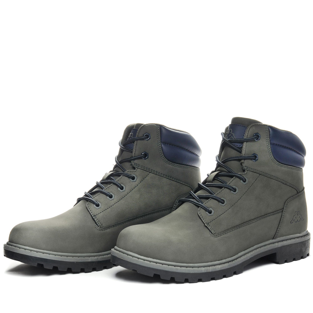 Ankle Boots Unisex LOGO FILLMORE MD Laced GREY DK-BLUE MARINE Detail (jpg Rgb)			