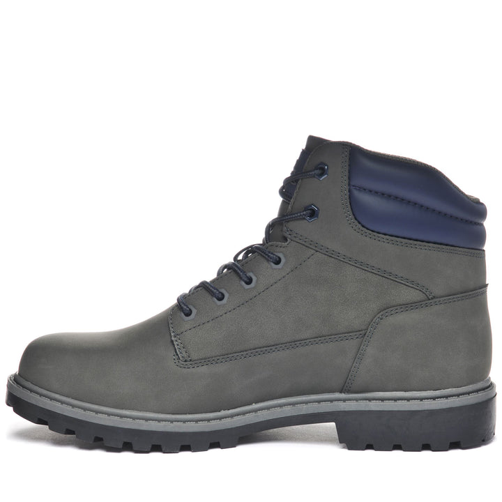 Ankle Boots Unisex LOGO FILLMORE MD Laced GREY DK-BLUE MARINE Dressed Side (jpg Rgb)		