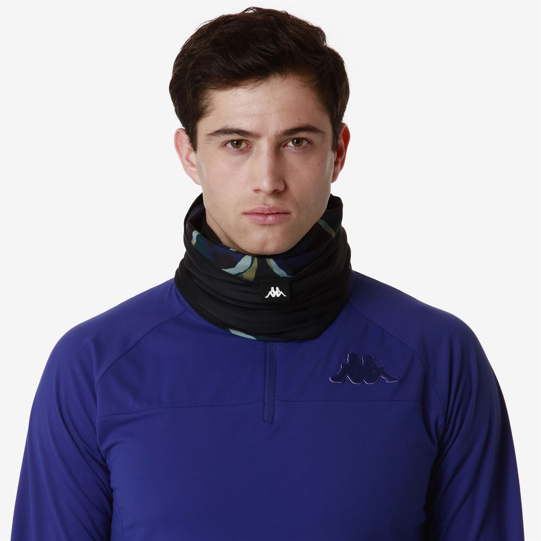 Scarves Unisex LYNECK G WARMNECK BLUE CAVERN - GREEN PONDEROSA - BLACK Detail (jpg Rgb)			