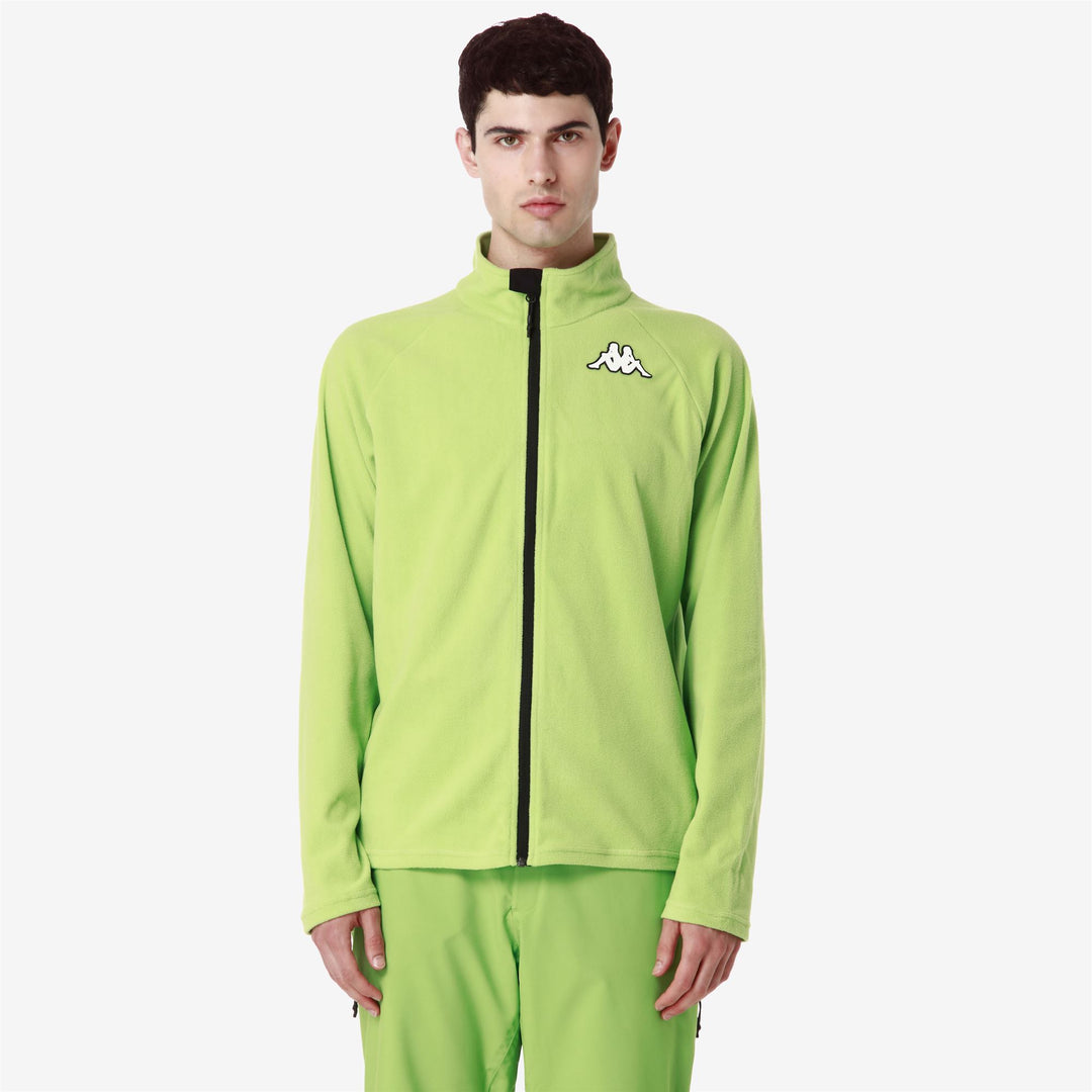 Fleece Unisex 8CENTO 818FZ Jacket GREEN GLOWING Detail (jpg Rgb)			