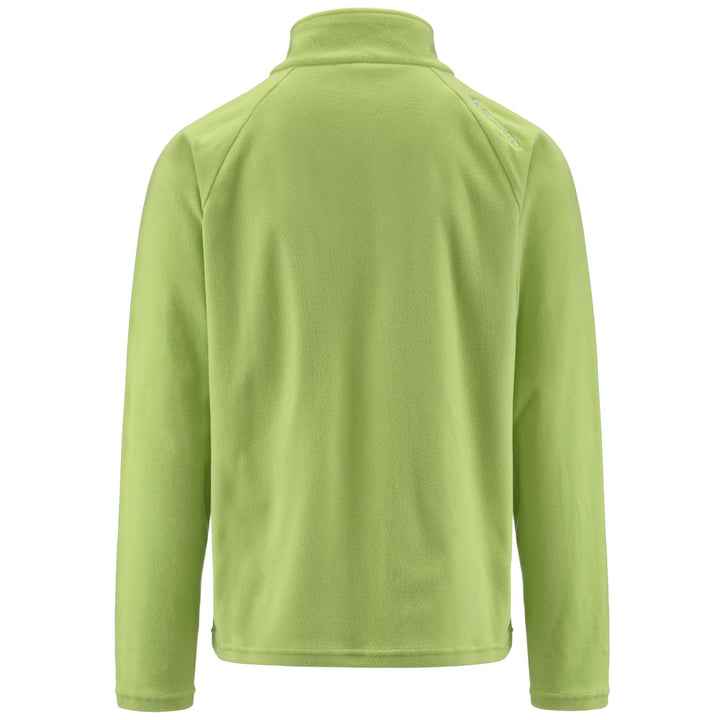 Fleece Unisex 8CENTO 818FZ Jacket GREEN GLOWING Dressed Side (jpg Rgb)		