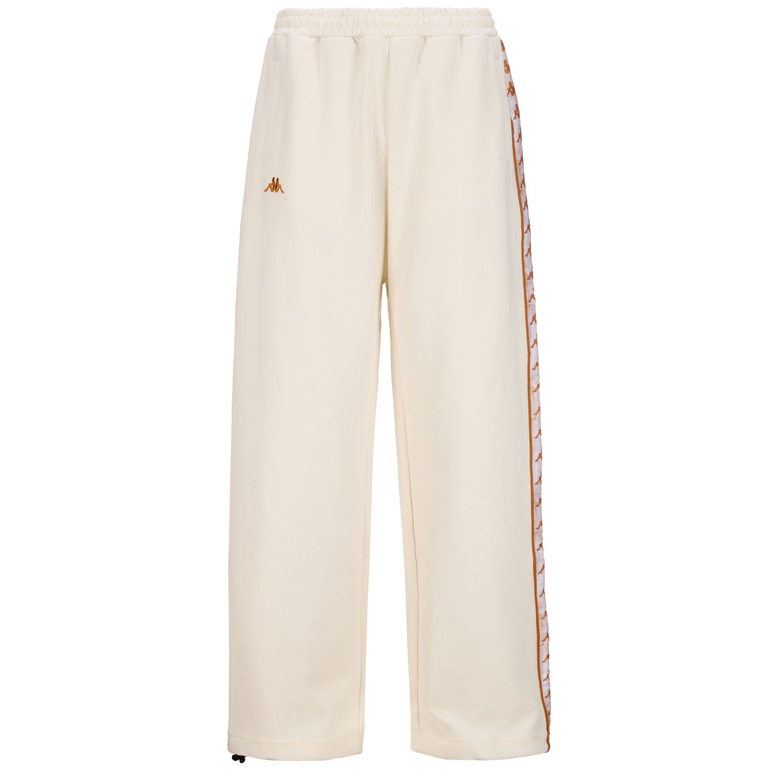 Pants Woman 222 BANDA PETUNIAGT Sport Trousers GRAPHIKTAPE WHITE MILK-GREY WARM-YELLOW CAMEL Photo (jpg Rgb)			