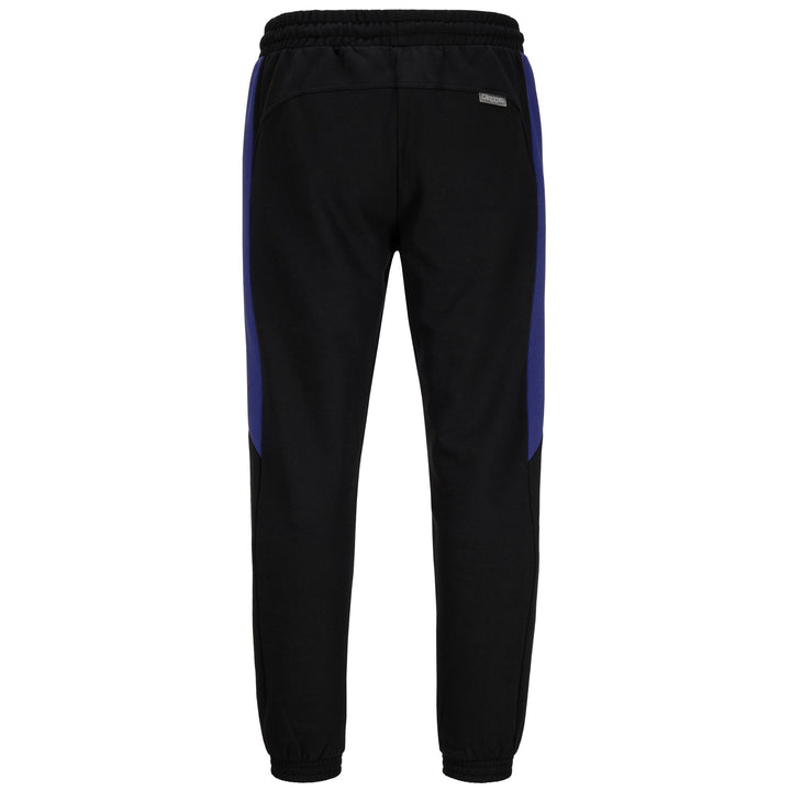 Pants Man LOGO FREGO Sport Trousers BLACK - BLUE ROYAL Dressed Side (jpg Rgb)		