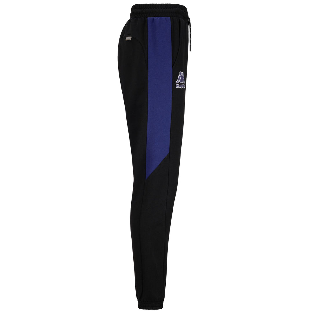 Pants Man LOGO FREGO Sport Trousers BLACK - BLUE ROYAL Dressed Front (jpg Rgb)	