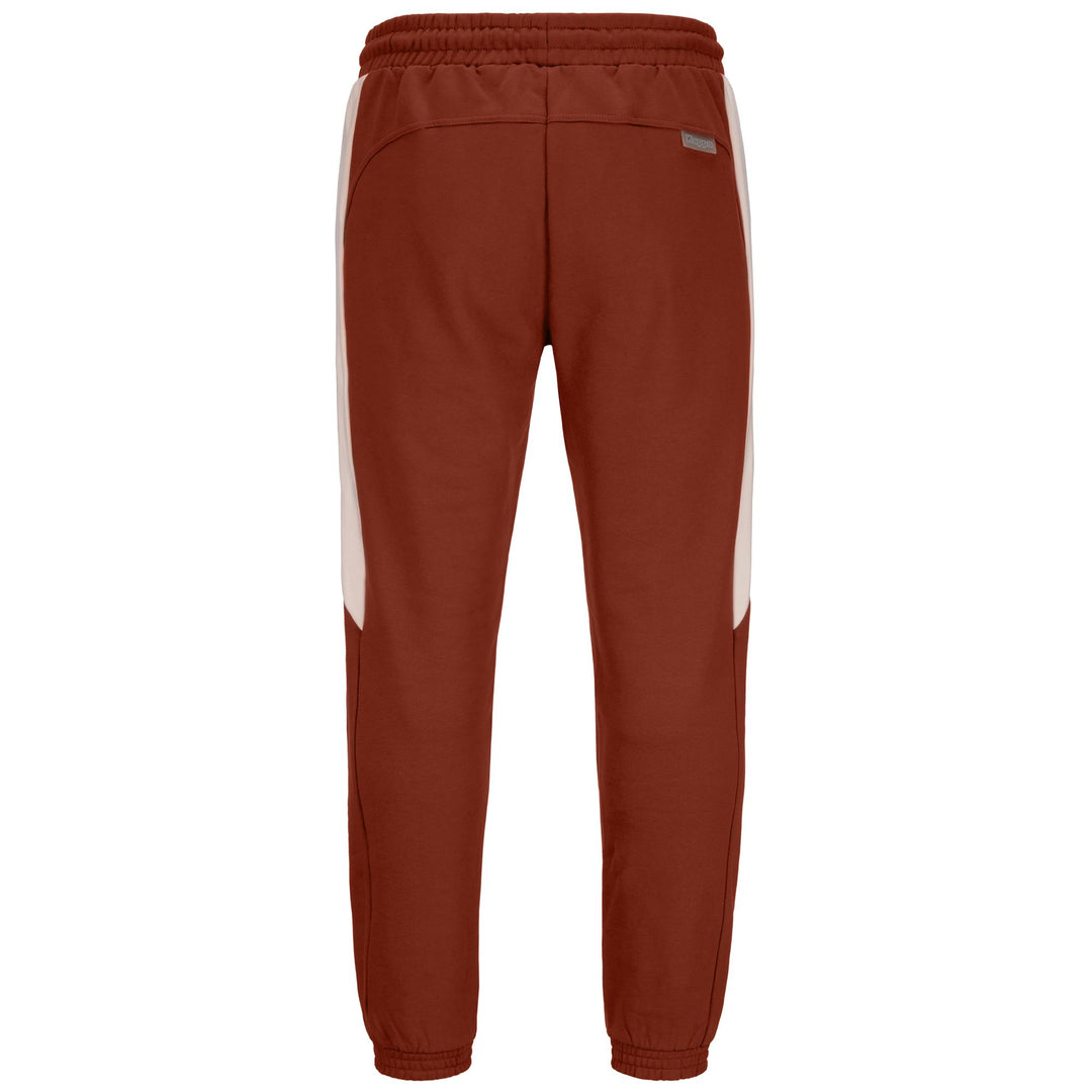 Pants Man LOGO FREGO Sport Trousers RED CRETA - WHITE WHISPER Dressed Side (jpg Rgb)		