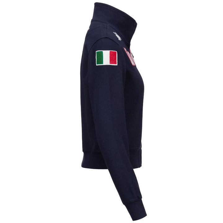 Fleece Woman EROI JKT LADY GIRO ITALIA Jacket BLUE DK Dressed Front (jpg Rgb)	