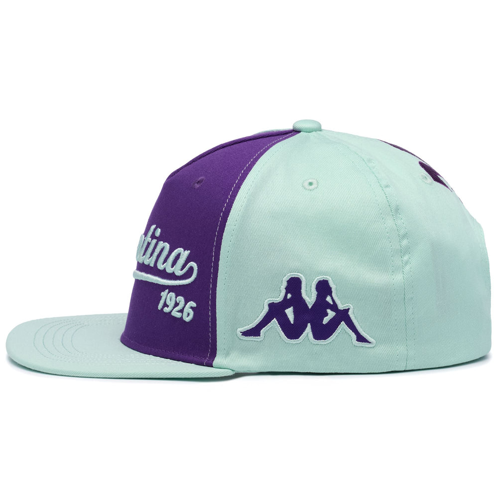 Headwear Unisex ASETYFLAT FIORENTINA Cap GREEN WATER-VIOLET INDIGO Dressed Front (jpg Rgb)	