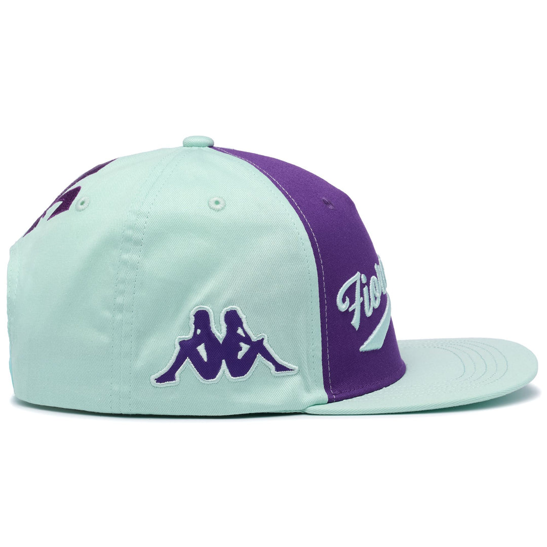 Headwear Unisex ASETYFLAT FIORENTINA Cap GREEN WATER-VIOLET INDIGO Dressed Back (jpg Rgb)		