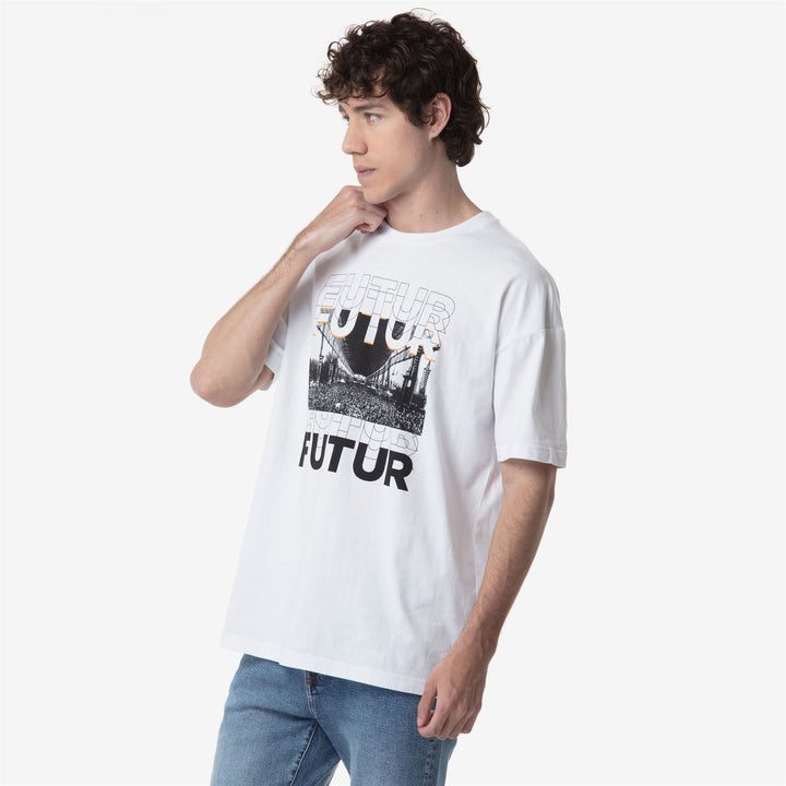T-ShirtsTop Man AUTHENTIC MAIN KFF T-Shirt WHITE Dressed Front Double		