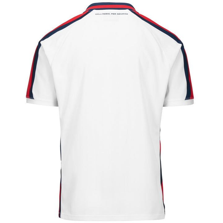 Active Jerseys Man KOMBAT 2025 GENOA Shirt WHITE-RED-BLUE DK Dressed Side (jpg Rgb)		