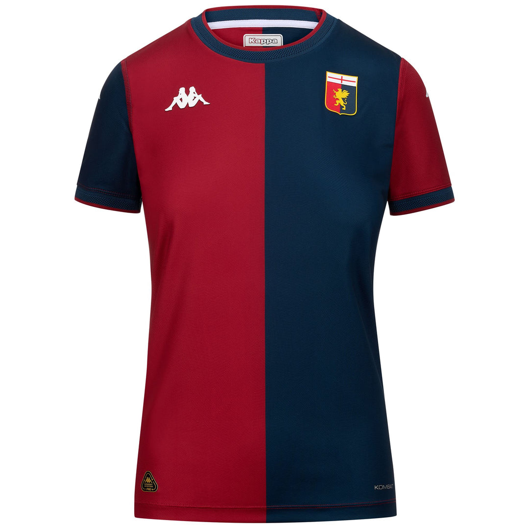 Active Jerseys Woman KOMBAT LADY PRO 2025 GENOA Shirt RED DK DAHLIA-BLUE DK Photo (jpg Rgb)			