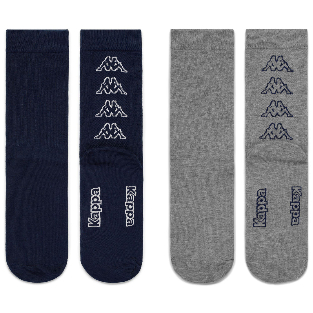 Socks Man ASTO 2PACK Quarter High Sock NAVY-LT GREY MEL Photo (jpg Rgb)			