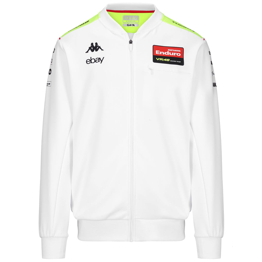 Fleece Man ATRISOM MISANO VR46 Jacket BLACK - NEON YELLOW - RED FLAME Photo (jpg Rgb)			