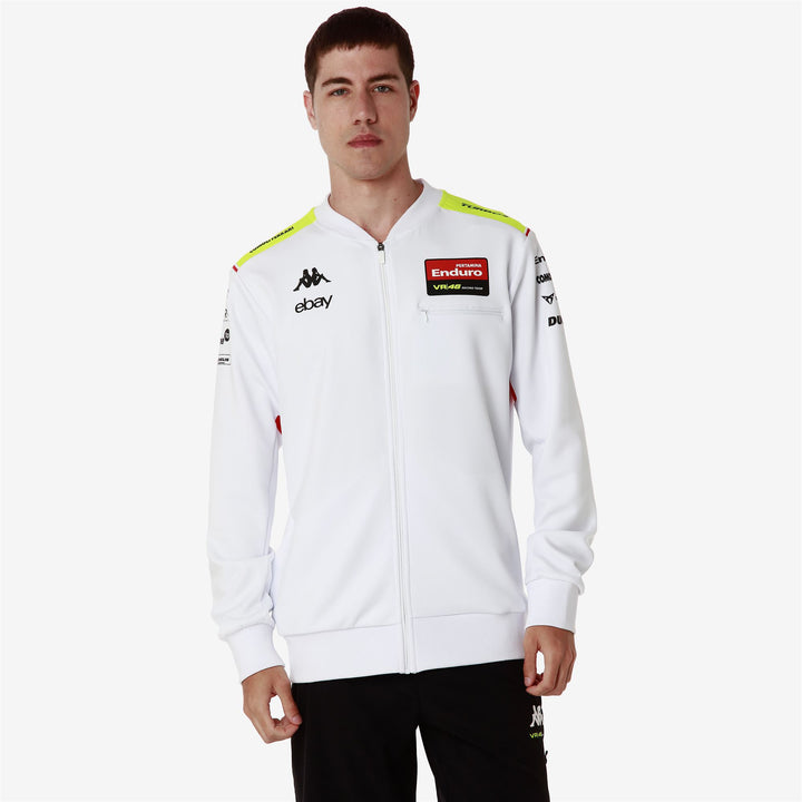 Fleece Man ATRISOM MISANO VR46 Jacket BLACK - NEON YELLOW - RED FLAME Detail (jpg Rgb)			