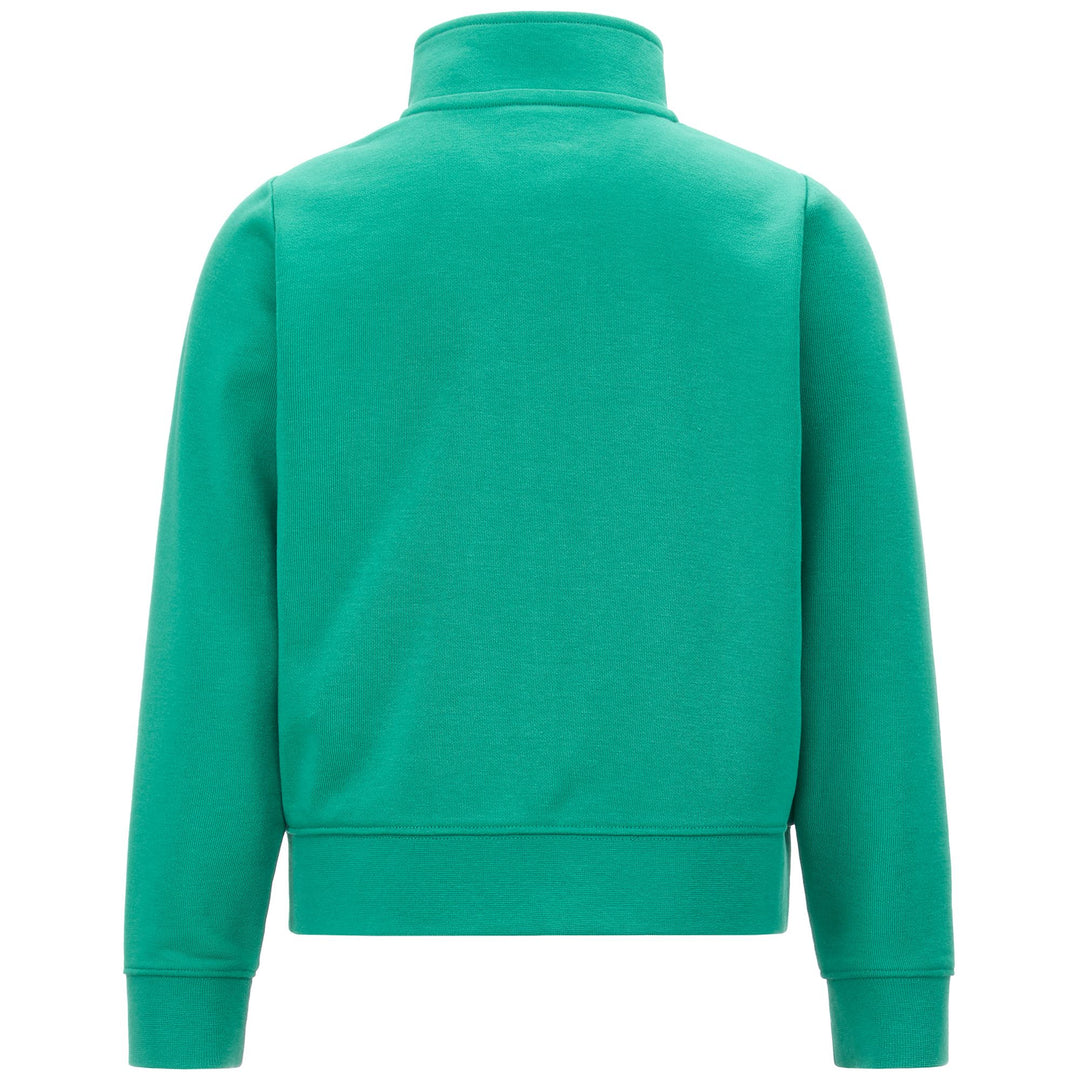 Fleece Unisex LOGO GERTE KID Jacket GREEN Dressed Front (jpg Rgb)	