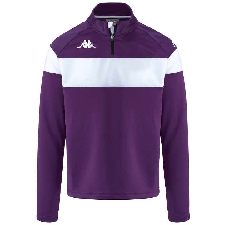 Fleece Man KAPPA4FOOTBALL DOVARE Jumper VIOLET INDIGO - WHITE Photo (jpg Rgb)			