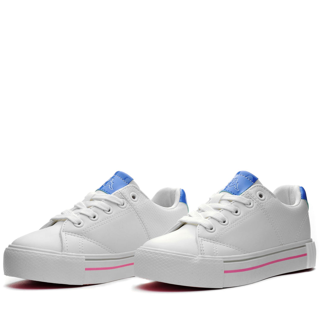 Sneakers Girl LOGO TUDY KID Low Cut WHITE-PURPLE-PINK Detail (jpg Rgb)			