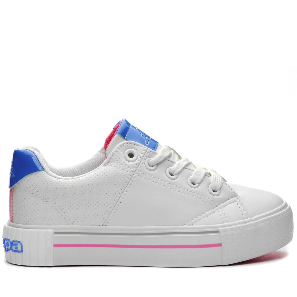 Sneakers Girl LOGO TUDY KID Low Cut WHITE-PURPLE-PINK Photo (jpg Rgb)			