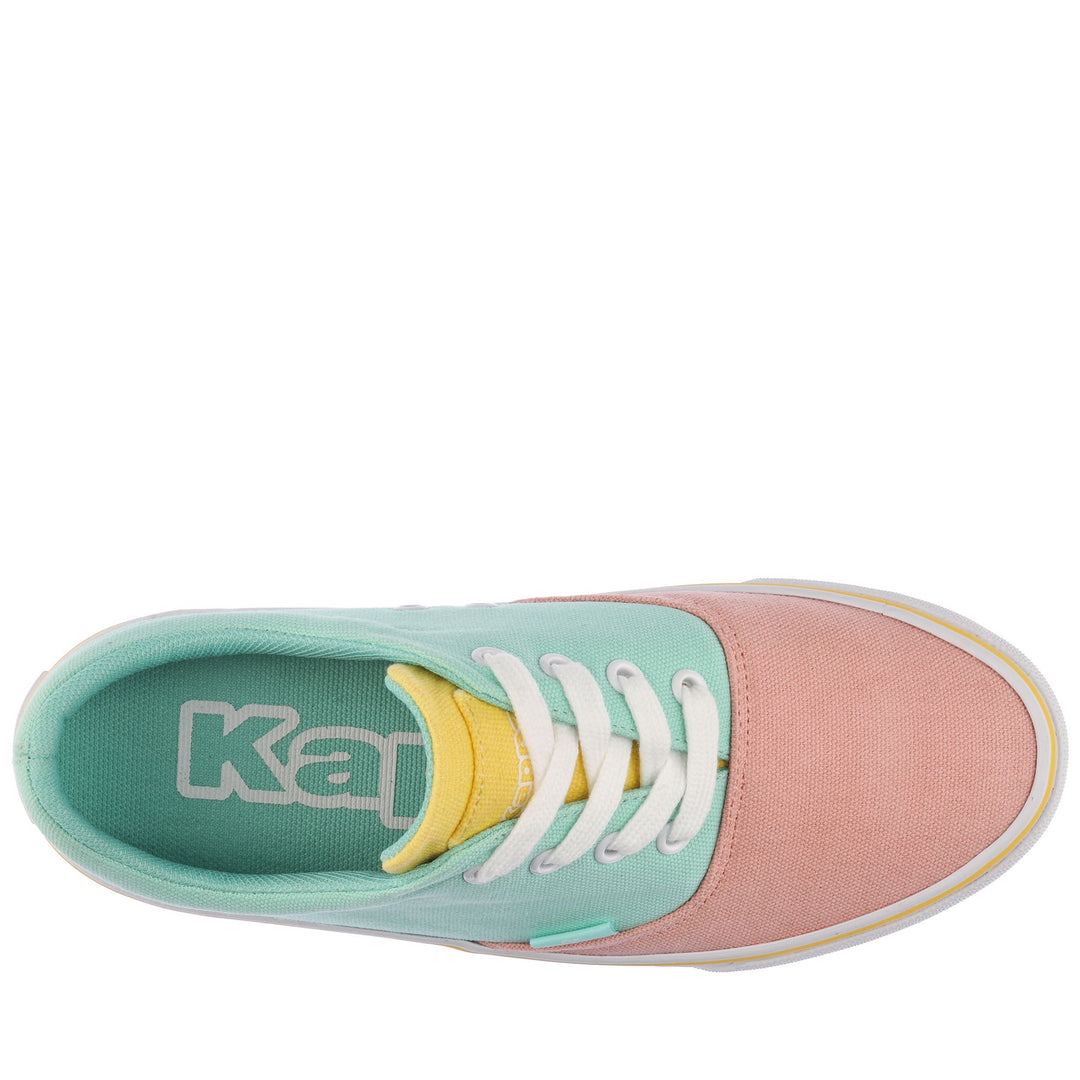 Sneakers Woman LOGO NISIOW 2 Low Cut AZURE-PINK-YELLOW Dressed Back (jpg Rgb)		