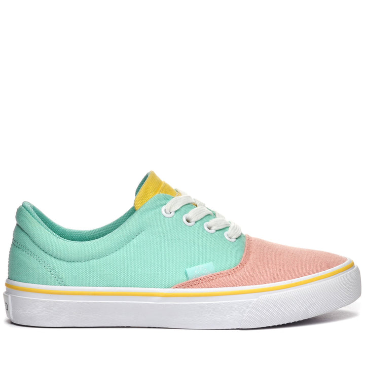 Sneakers Woman LOGO NISIOW 2 Low Cut AZURE-PINK-YELLOW Photo (jpg Rgb)			