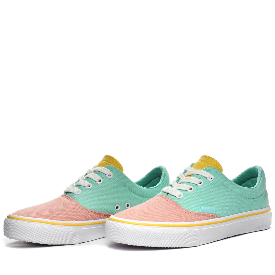 Sneakers Woman LOGO NISIOW 2 Low Cut AZURE-PINK-YELLOW Detail (jpg Rgb)			